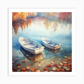 Two Boats In The Water Art Print