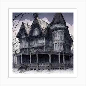 Haunted House Art Print