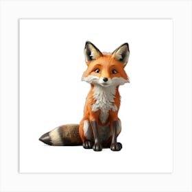 Fox Figurine Art Print