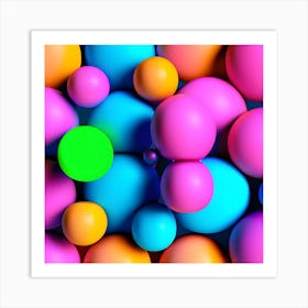 Colorful Spheres Art Print