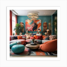 Colorful Living Room 1 Art Print