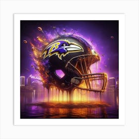 Baltimore Ravens Helmet Art Print