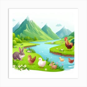 Nature And Friends Art Print