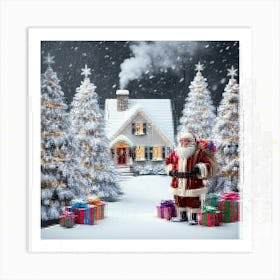 Santa Claus In The Snow Art Print