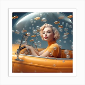 Bubbles In A Car 1 Art Print