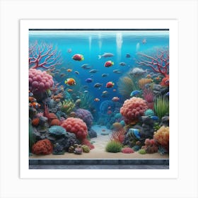 Coral Reef Aquarium Art Print