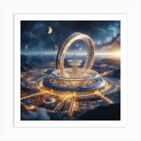 Futuristic City 92 Art Print