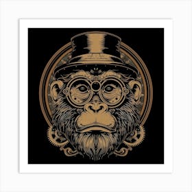 Steampunk Monkey 38 Art Print