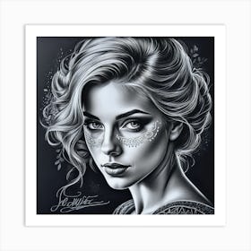 Black And White Painting 5 Art Print