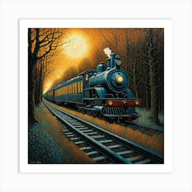 Train On The Tracks 2 Art Print