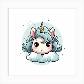 Cute Unicorn 669 Art Print