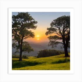 Sunset In The Hills Art Print