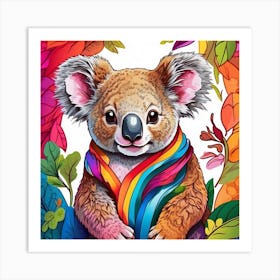 Rainbow Koala Art Print