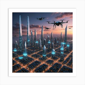 Futuristic Cityscape 18 Art Print