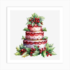 Christmas Cake 10 Art Print