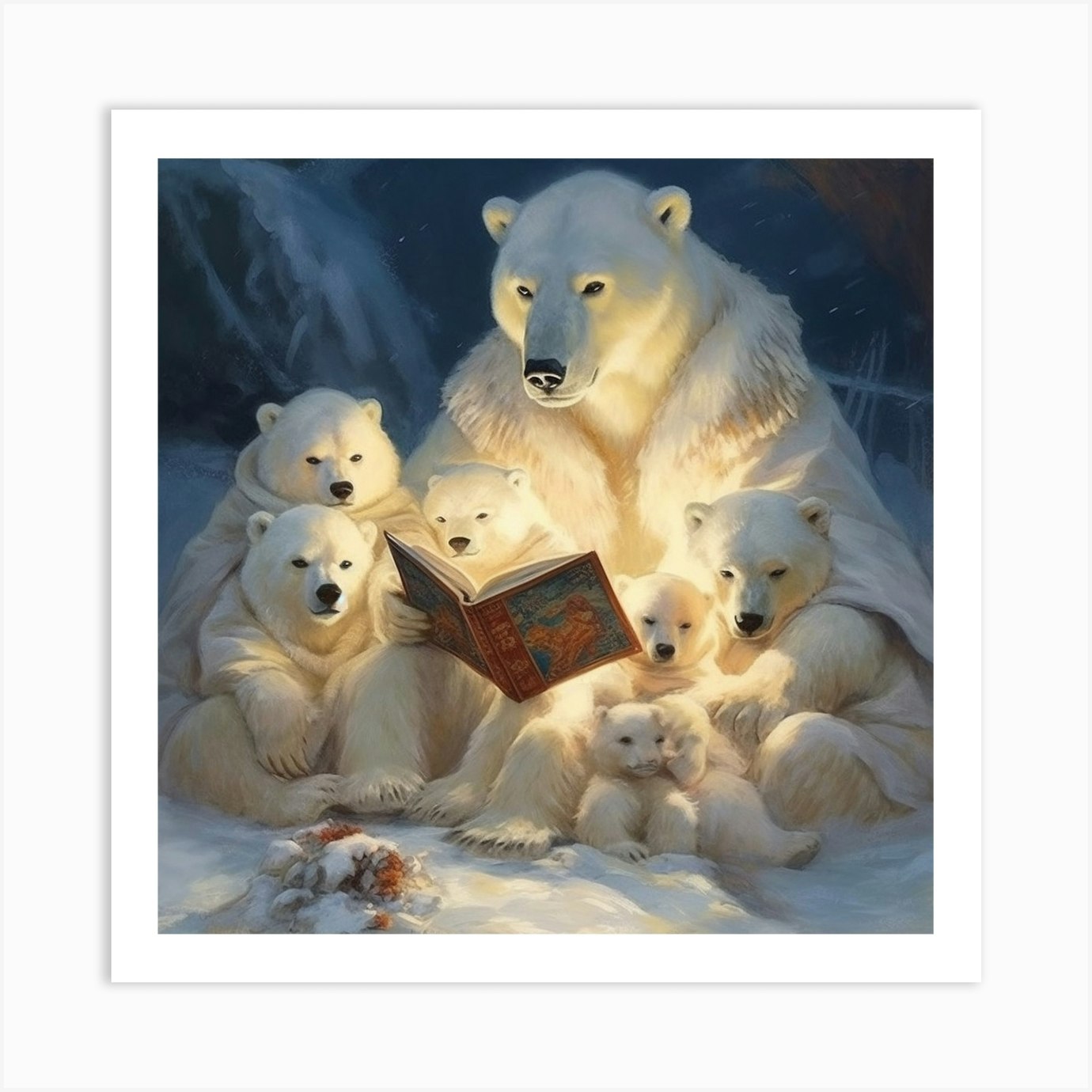 Reading polar bear