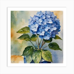 Blue Hydrangea Art Print