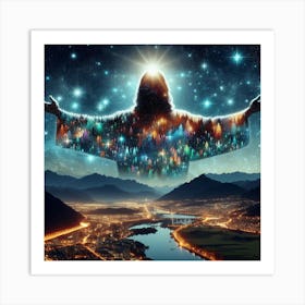 Jesus In The Sky 2 Art Print