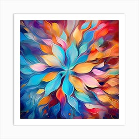 Abstract Flower Painting 3 Art Print