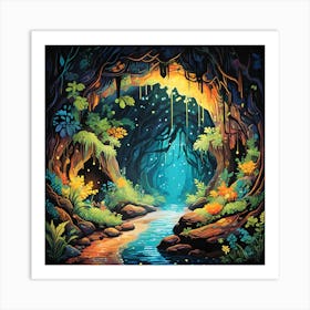 CAE GLO WORMS Art Print