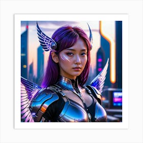 Asian Girl With Wings Art Print