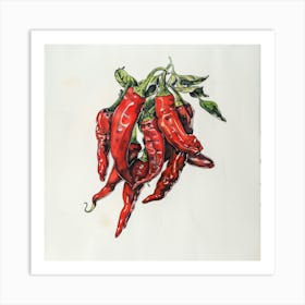 Red Chili Peppers Art Print