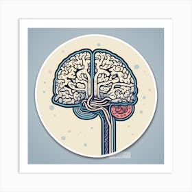 Human Brain Illustration 4 Art Print