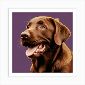 Chocolate Labrador Retriever 1 Art Print