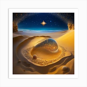 Sand to star, imaginary world Art Print