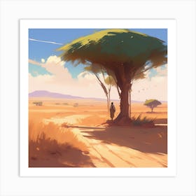 Acacia Tree Art Print