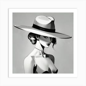 Woman in a Hat 14 Art Print