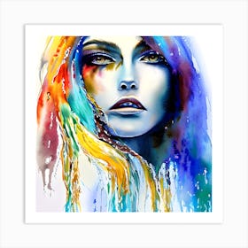 Painted Woman Art Print