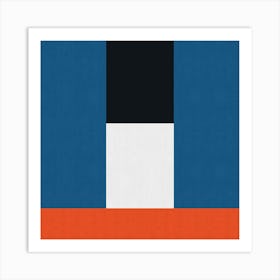 Blue and red geometry 2 Art Print