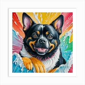 Cool Dog Art Print