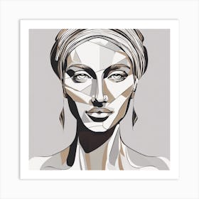 Abstract Portrait Of A Woman Art Print