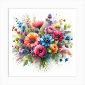 Bouquet Of Flowers 1 Art Print