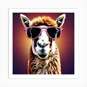 Llama In Sunglasses 2 Art Print