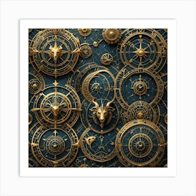 Astrology Background Art Print