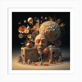 Rendering Of A Man Art Print