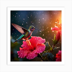 Hummingbird art print 3 Art Print