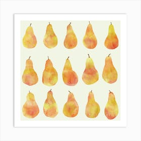 Watercolor Pears Art Print