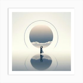 Couple Standing In A Circle Art Print