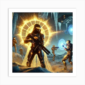 A Futuristic Sci Fi Depiction Of Solar Commandos Art Print