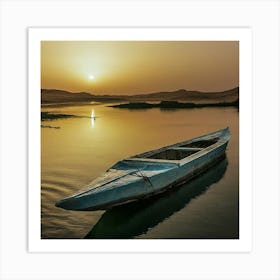 Sunset In The Nile Art Print