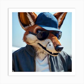 Fox In Sunglasses Art Print