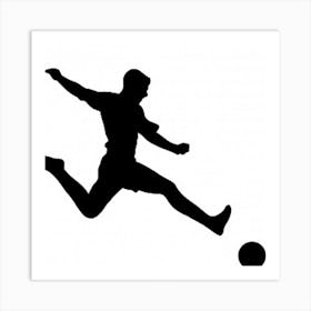 Soccer Player Kicking The Ball Art Print