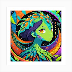 Abstract chameleon artwork 3 Art Print