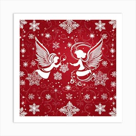 Christmas Angels 1 Art Print