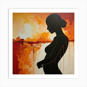 Silhouette Of A Woman 9 Art Print