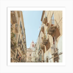 SQUARE Trapani City, Sicily - Mediterranean Architecture Photography Art Print